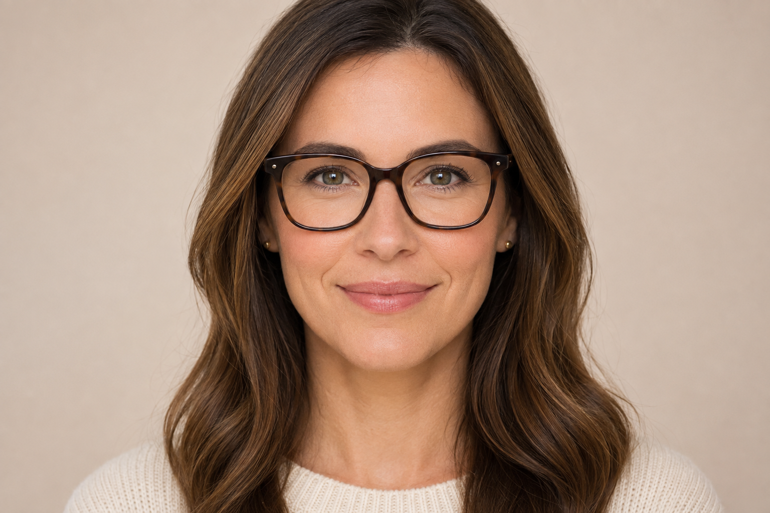 Sample head-on fit image from the personalized eyewear guide